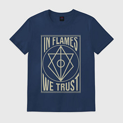 Футболка хлопковая мужская In Flames: We Trust, цвет: тёмно-синий