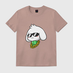 Футболка хлопковая мужская Undertale: Asriel SWAG, цвет: пыльно-розовый