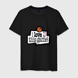 Футболка хлопковая мужская Basketball: I love this game, цвет: черный