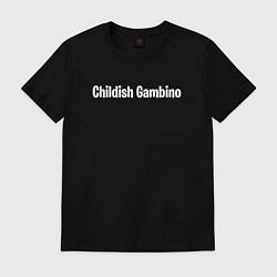 Футболка хлопковая мужская Childish Gambino рэпер, цвет: черный