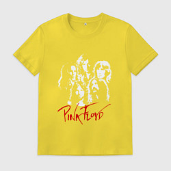Футболка хлопковая мужская Pink Floyd, цвет: желтый