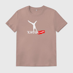 Футболка хлопковая мужская Turnikman, цвет: пыльно-розовый