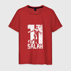Футболка хлопковая мужская Salah 11 цвета красный — фото 1