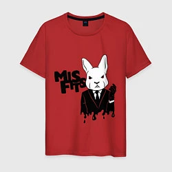 Футболка хлопковая мужская Misfits Rabbit, цвет: красный