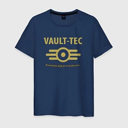 Футболка хлопковая мужская Vault Tec, цвет: тёмно-синий