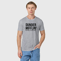 Футболка хлопковая мужская Dunder Mifflin, цвет: меланж — фото 2