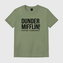 Футболка хлопковая мужская Dunder Mifflin, цвет: авокадо