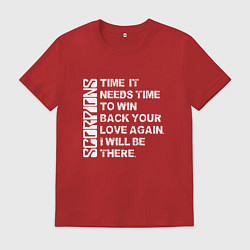 Футболка хлопковая мужская Scorpions - Still loving you, цвет: красный