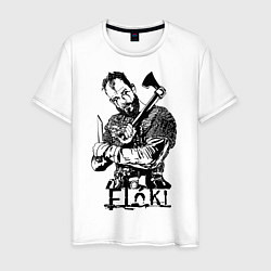 Футболка хлопковая мужская Floki Killer, цвет: белый