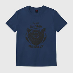 Футболка хлопковая мужская Russian Grizzly, цвет: тёмно-синий