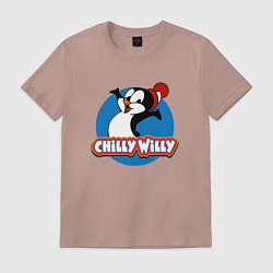 Футболка хлопковая мужская Chilly Willy, цвет: пыльно-розовый