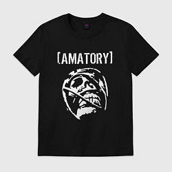 Футболка хлопковая мужская Amatory, цвет: черный