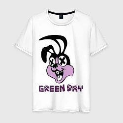 Футболка хлопковая мужская Green Day: Rabbit, цвет: белый