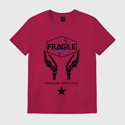 Футболка хлопковая мужская Fragile Express, цвет: маджента