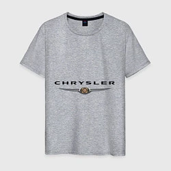 Футболка хлопковая мужская Chrysler logo, цвет: меланж