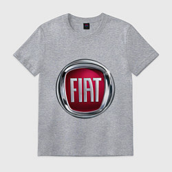 Футболка хлопковая мужская FIAT logo, цвет: меланж