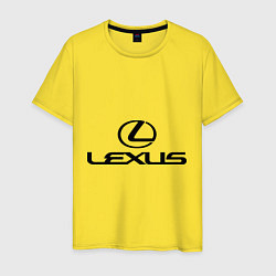 Футболка хлопковая мужская Lexus logo, цвет: желтый