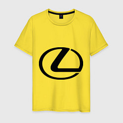 Футболка хлопковая мужская Logo lexus, цвет: желтый