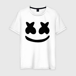 Футболка хлопковая мужская Marshmello, цвет: белый