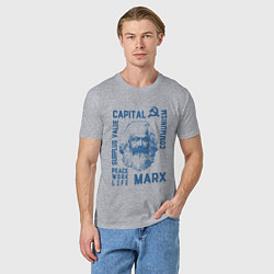 Футболка хлопковая мужская Marx: Capital, цвет: меланж — фото 2