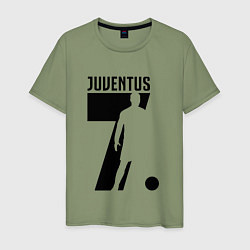 Футболка хлопковая мужская Juventus: Ronaldo 7, цвет: авокадо