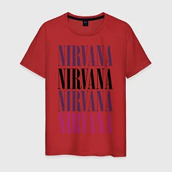 Футболка хлопковая мужская Get Nirvana, цвет: красный
