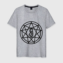 Футболка хлопковая мужская Slipknot Pentagram, цвет: меланж