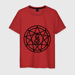 Футболка хлопковая мужская Slipknot Pentagram, цвет: красный