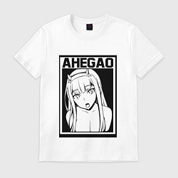Футболка хлопковая мужская AHEGAO, цвет: белый