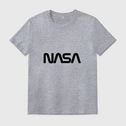 Футболка хлопковая мужская NASA, цвет: меланж