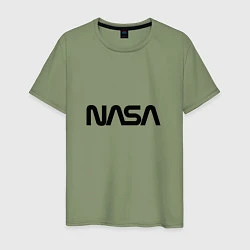 Футболка хлопковая мужская NASA, цвет: авокадо
