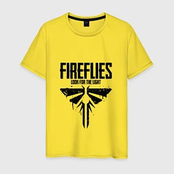 Футболка хлопковая мужская Fireflies: Look for the Light, цвет: желтый