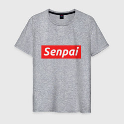 Футболка хлопковая мужская Senpai Supreme, цвет: меланж