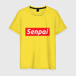 Футболка хлопковая мужская Senpai Supreme, цвет: желтый