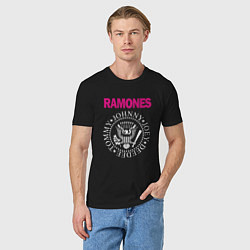 Футболка хлопковая мужская Ramones Boyband, цвет: черный — фото 2