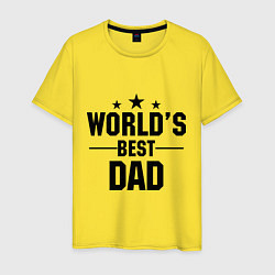 Футболка хлопковая мужская Worlds best DADDY, цвет: желтый