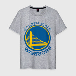 Футболка хлопковая мужская Golden state Warriors, цвет: меланж