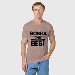 Футболка хлопковая мужская Вовка the best, цвет: пыльно-розовый — фото 2