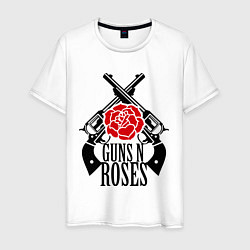 Футболка хлопковая мужская Guns n Roses: guns цвета белый — фото 1