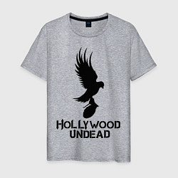 Футболка хлопковая мужская Hollywood Undead, цвет: меланж