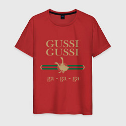 Футболка хлопковая мужская GUSSI Ga-Style, цвет: красный