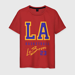 Футболка хлопковая мужская Lebron 23: Los Angeles, цвет: красный