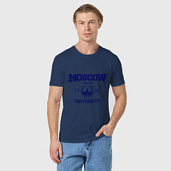 Футболка хлопковая мужская MGU Moscow University, цвет: тёмно-синий — фото 2