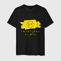 Футболка хлопковая мужская 21 Top: Yellow Trench, цвет: черный