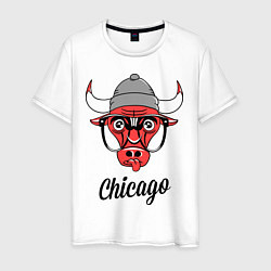 Футболка хлопковая мужская Chicago SWAG, цвет: белый