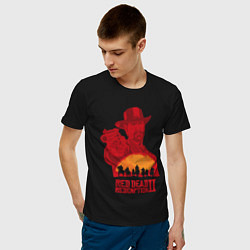 Футболка хлопковая мужская Red Dead Redemption 2 цвета черный — фото 2