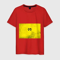 Футболка хлопковая мужская Metro Exodus: Yellow Grunge, цвет: красный