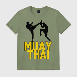Футболка хлопковая мужская Muay Thai, цвет: авокадо