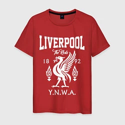 Футболка хлопковая мужская Liverpool YNWA, цвет: красный