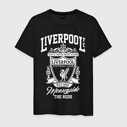 Футболка хлопковая мужская Liverpool: Est 1892, цвет: черный
